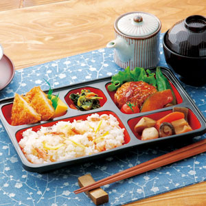 施設・宅配食　固定仕切りタイプ - 単色