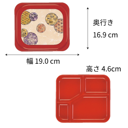 【リターナブル容器　副食固定仕切】F-101シリーズ 幅190mm