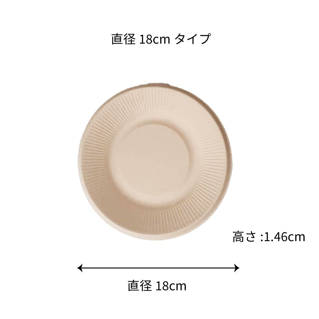 【エコ容器】環境配慮型商品_ムギ&タケプレート_AGMシリーズ(3サイズ・15-21cm)