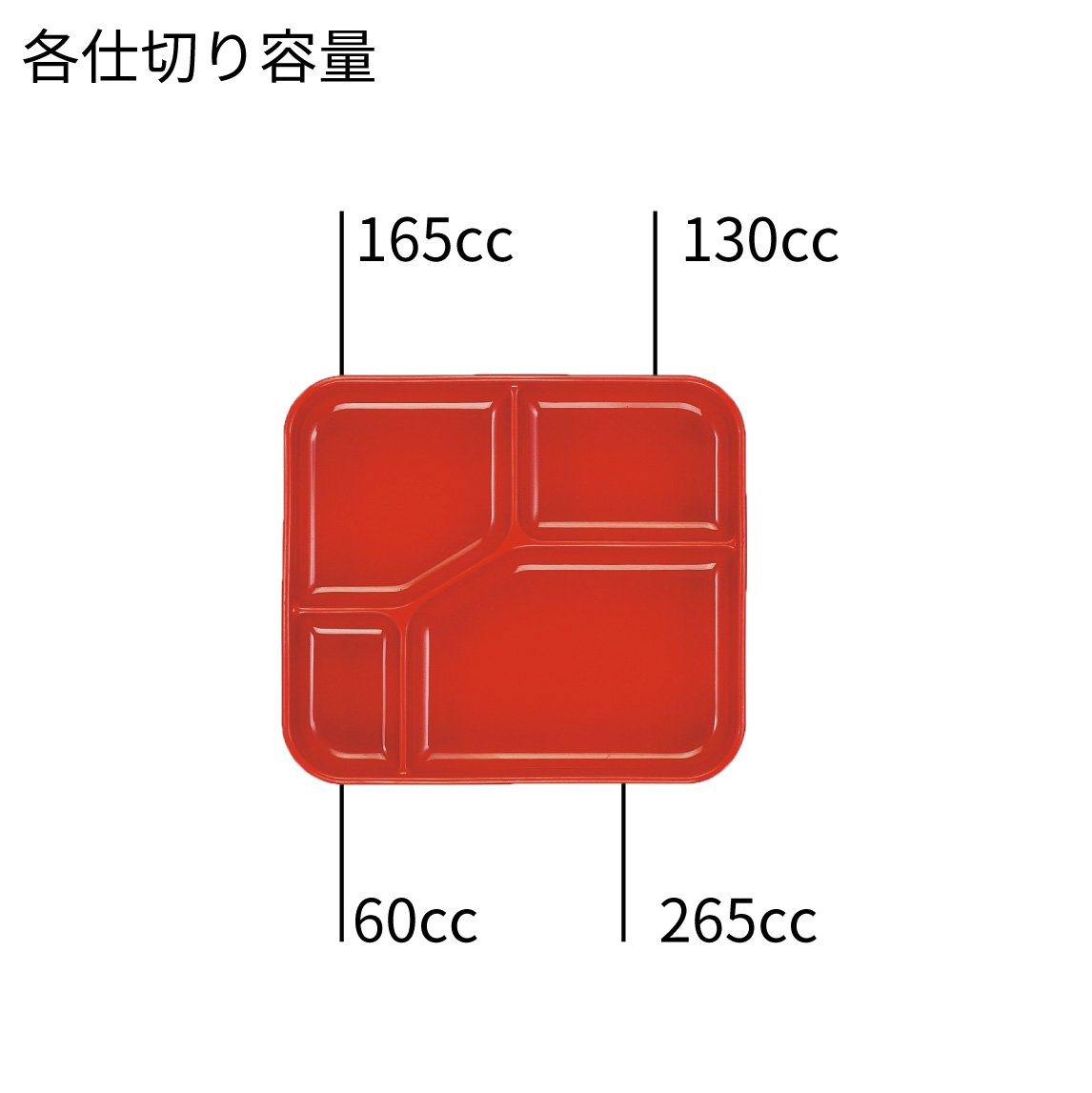 【リターナブル容器　副食固定仕切】F-101シリーズ 幅190mm